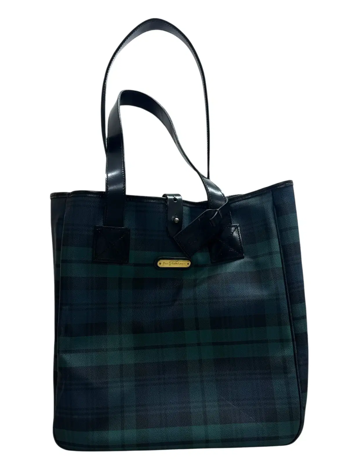 Polo Ralph Lauren Black Watch Leather Tote Bag | Bunjang Global